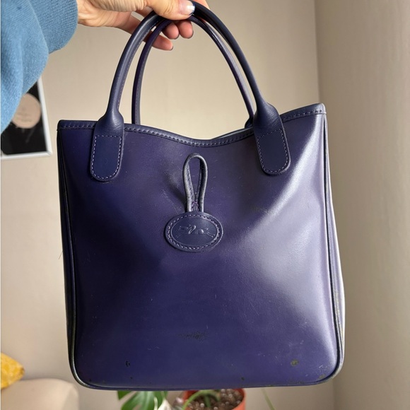 Vintage rosseau tote - indigo leather - Picture 3 of 7